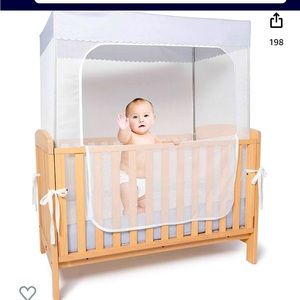 Square crib net